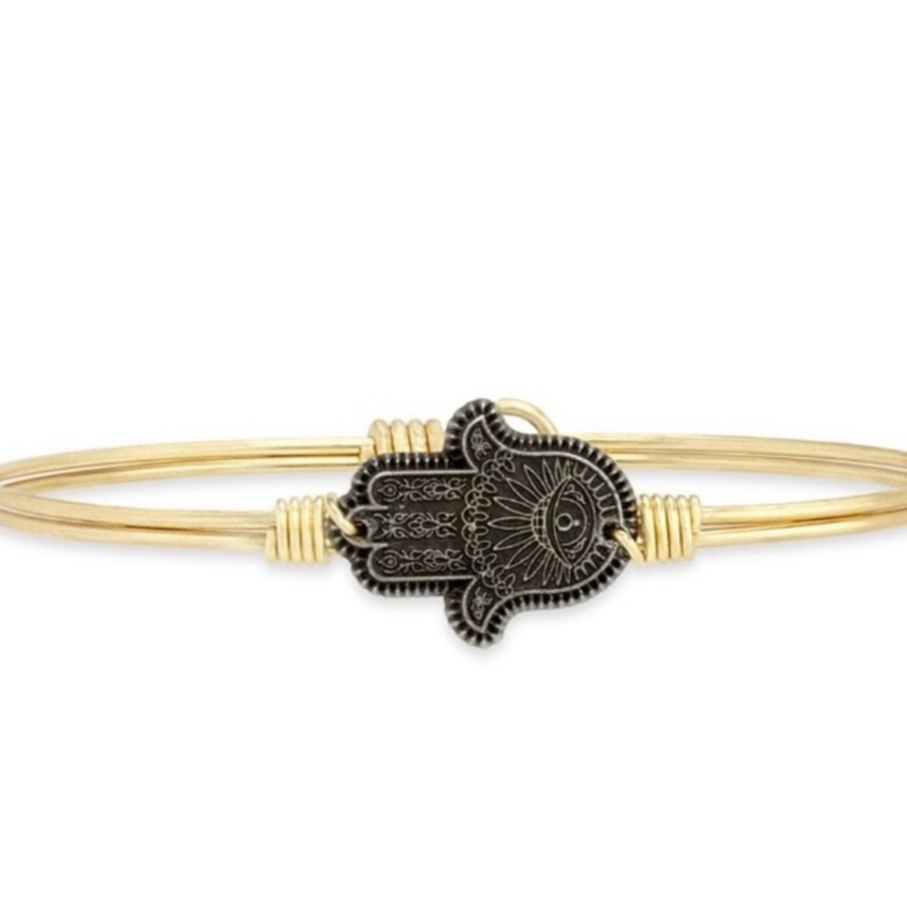 L+D Hasma Hand Two Tone Wire Wrapped Bracelet
